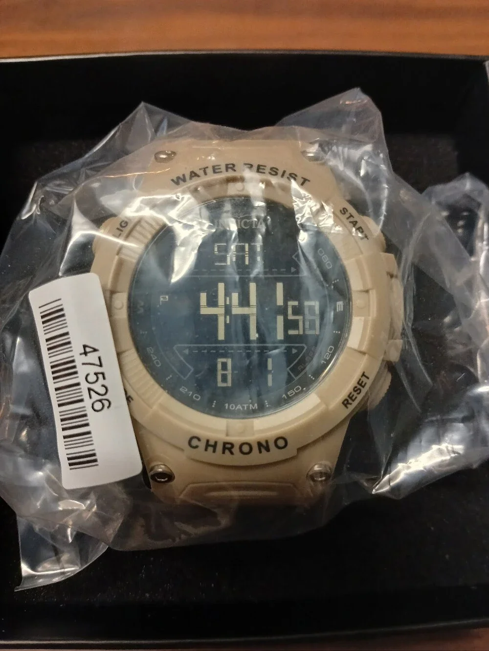 Invicta Racing Burnout Digital  Mens Watch - Beige and Black Display